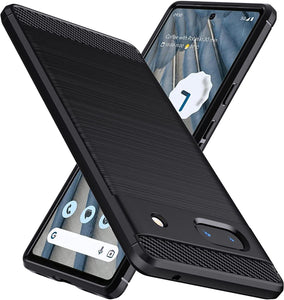 Google Pixel 7a Case Carbon Fibre  And Glass Screen Protector