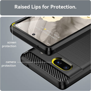 Google Pixel 7a Case Carbon Fibre  And Glass Screen Protector