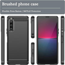 Sony Xperia 10 V Case Carbon Fibre And Glass Screen Protector