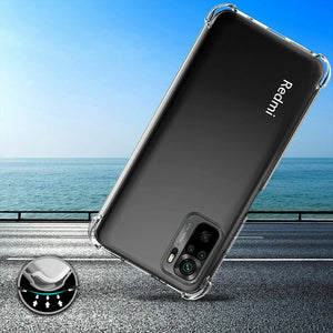 Xiaomi Redmi Note 10S Case Clear Shockproof Cover &Glass Screen Protector