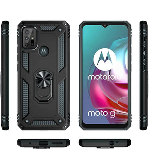 Motorola Moto G20 Case Kickstand Cover & Glass Screen Protector