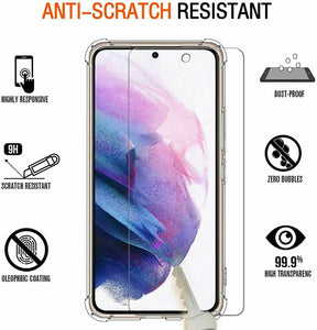 Samsung Galaxy S22+ 5G Case Clear Shockproof Cover & Glass Screen Protector