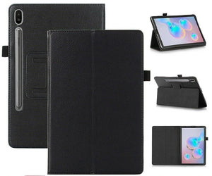 Samsung Galaxy Tab S8+ Case Leather Folio Stand Cover & Glass Protector