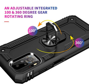 Xiaomi Redmi Note 10S Case Kickstand Shockproof Ring Cover