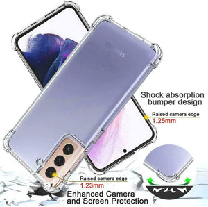 Samsung Galaxy S22+ 5G Case Clear Shockproof Cover & Glass Screen Protector