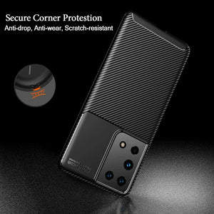 Samsung Galaxy S21 Ultra 5G Case Carbon Gel Cover Ultra Slim Shockproof