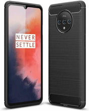 OnePlus 7T Case Carbon Fibre Cover & Glass Screen Protector