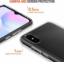 Xiaomi Redmi 9A Case Clear Gel Cover & Glass Screen Protector