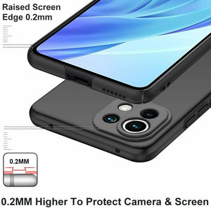 Xiaomi 11 Lite 5G NE Case Slim Hard Back Cover & Glass Screen Protector