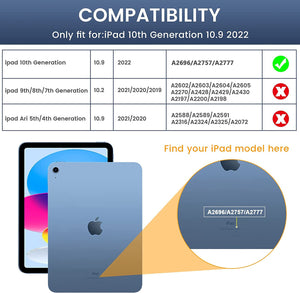 Fits Apple iPad (2022) Case Premium Smart Book Stand Cover 10.9" 10th Gen