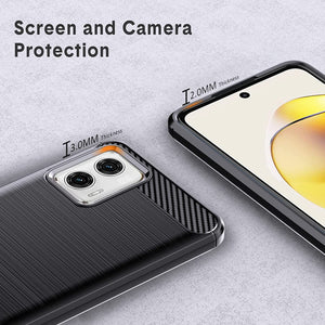 For Motorola Moto G73 5G Case, Shockproof Ring Stand Phone Camera Lens Cover
