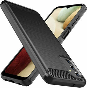 Samsung Galaxy A13 5G Case Carbon Fibre Cover & 2 X Glass Screen Protector