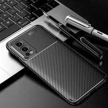 OnePlus Nord 2 5G Case Carbon Slim Cover & Glass Screen Protector