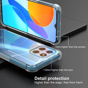 Honor X8 4G / 5G Case, Slim Silicone Clear Gel Cover  Glass Screen Protector