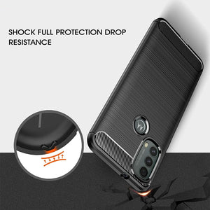 Motorola Moto E30 Case Carbon Gel Cover Ultra Slim Shockproof