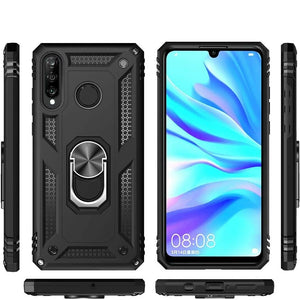 Huawei P30 lite Case Kickstand Cover & Glass Screen Protector