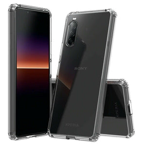 Sony Xperia 10 II Case Clear Slim Gel Cover & Glass Screen Protector