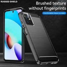 Xiaomi Redmi 10 Case Carbon Fibre Gel Cover Ultra Slim Shockproof 6.5"