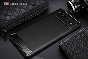 Google Pixel 6 5G Case Carbon Gel Cover Ultra Slim Shockproof