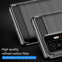 Xiaomi 11T Pro Case Carbon Gel Cover Ultra Slim Shockproof