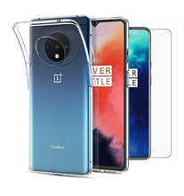 OnePlus 7T Case Clear Slim Gel Cover & 2 Pack Glass Screen Protector