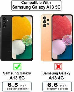 Samsung Galaxy A13 5G Case Clear Slim Gel Cover & 2X Glass Screen Protector