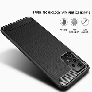 Samsung Galaxy A52 4G/5G Case Carbon Gel Cover Ultra Slim Shockproof
