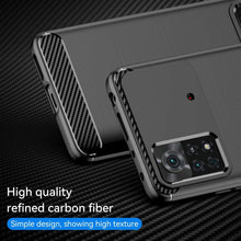 Xiaomi Poco X4 Pro 5G Case Carbon Fibre Gel Cover Ultra Slim Shockproof