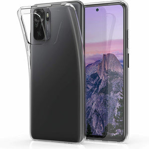 Xiaomi Redmi Note 10S Case Clear Slim Gel Cover & Glass Screen Protector