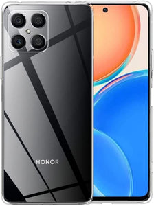 Honor X8 4G / 5G Case, Slim Silicone Clear Gel Cover  Glass Screen Protector