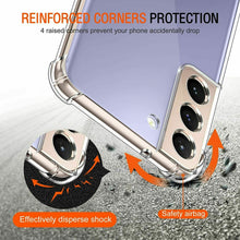 Samsung Galaxy S22+ 5G Case Clear Shockproof Cover & Glass Screen Protector