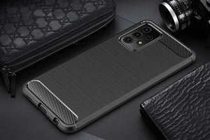 Samsung Galaxy A52 4G/5G Case Carbon Gel Cover Ultra Slim Shockproof