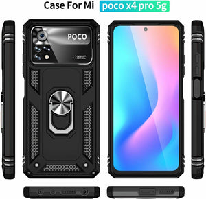 Xiaomi Poco X4 Pro 5G Case Kickstand Shockproof Ring Cover