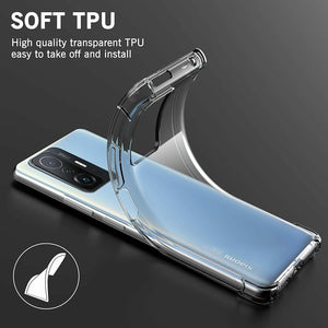 Xiaomi 11T Pro Case Clear Silicone Slim Shockproof Gel Cover