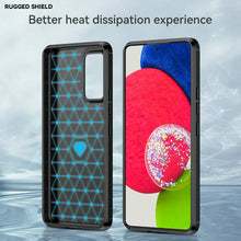 Samsung Galaxy A53 5G Case Carbon Fibre Cover & 2X Glass Screen Protector