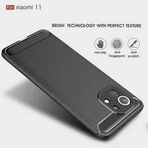 Xiaomi Mi 11 Case Carbon Gel Cover Ultra Slim Shockproof