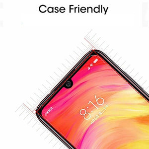 Xiaomi Redmi Note 7 Tempered Glass Screen Protector Case Friendly