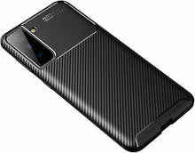 Samsung Galaxy S21 Case Carbon Slim Cover & Glass Screen Protector