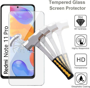 Xiaomi Redmi Note 11 Pro 5G Case Slim Silicone Cover &Glass Screen Protector