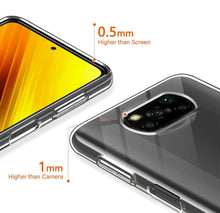 Xiaomi Poco X3 Case Clear Slim Gel Cover & Glass Screen Protector