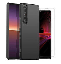 Sony Xperia 1 IV Case Hard Cover & Glass Screen Protector