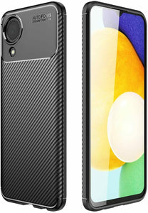 Samsung Galaxy A03 Core Case Carbon Slim Cover & Glass Screen Protector