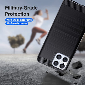 Honor X8 4G / 5G Case Carbon Gel Slim Shockproof & Glass Screen Protector