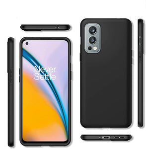 OnePlus Nord 2 5G Case Slim Silicone Gel Cover - Matte Black