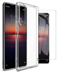 Sony Xperia 1 III 5G Case Clear Gel Cover & Glass Screen Protector