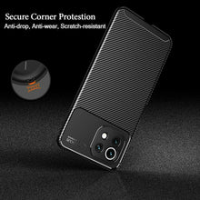 Xiaomi 11 Lite 5G NE Case Carbon Slim Cover & Glass Screen Protector