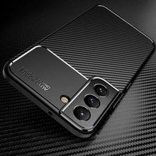 Samsung Galaxy S22 5G Case Carbon Slim Cover & Glass Screen Protector