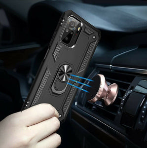 Xiaomi Redmi Note 10S Case Kickstand Shockproof Ring Cover