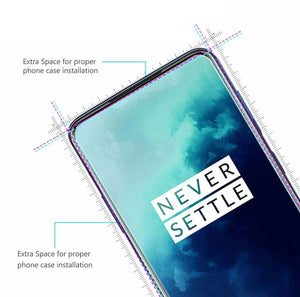 OnePlus 7T Case Carbon Fibre Cover & Glass Screen Protector