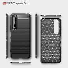 Sony Xperia 5 III Case Carbon Fibre Cover & Glass Screen Protector